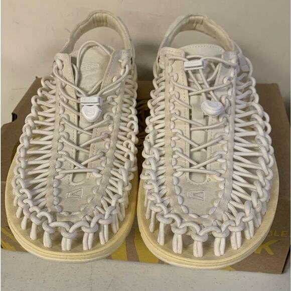 KEEN Men’s Size 11.5 UNEEK Classic Two Cord Sandals, Star White - Picture 2 of 10